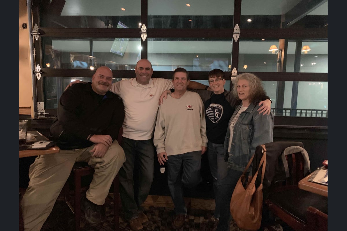Joseph with fellow firefighters and friends from his Overland Park years